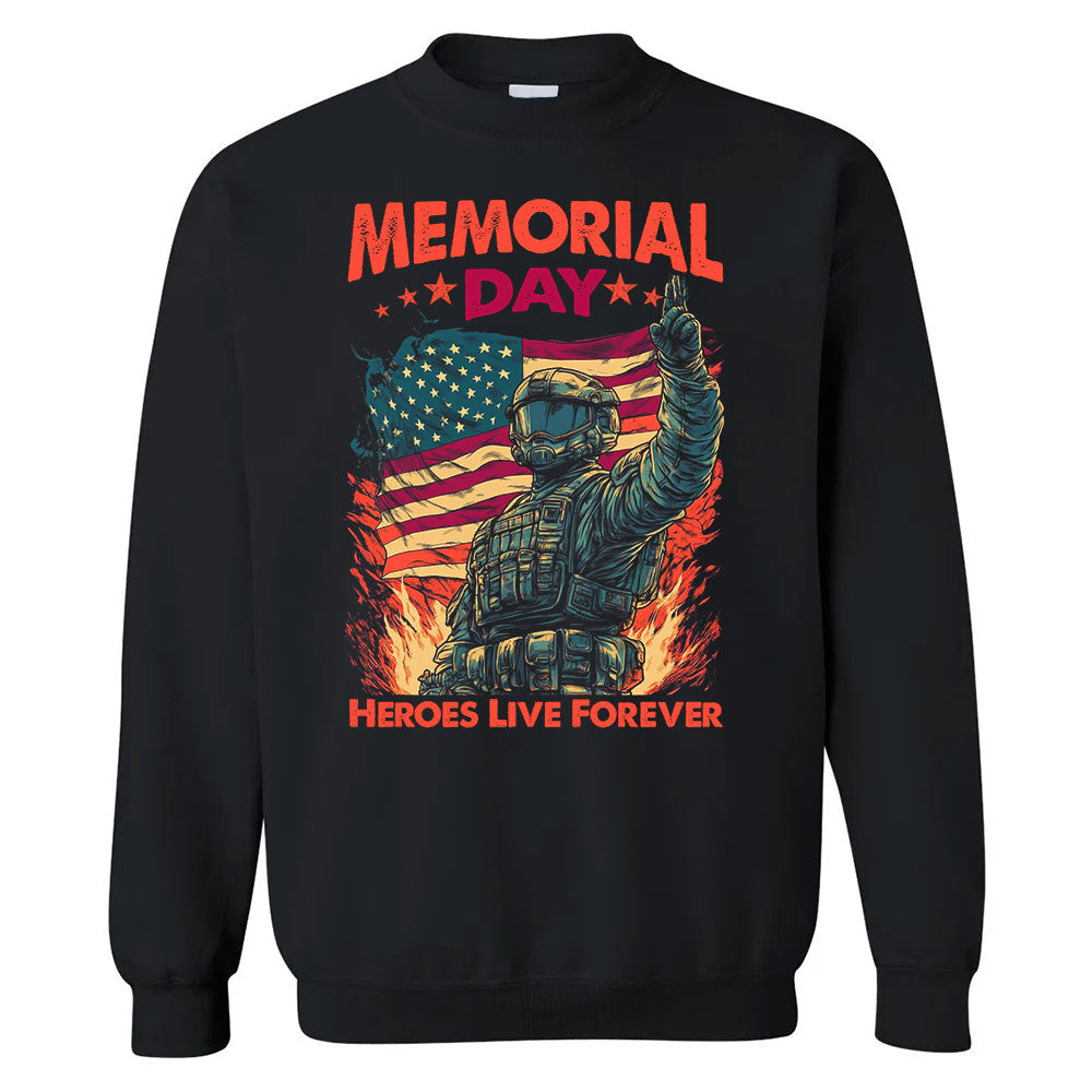 Memorial Day Honor Tee – Heroes Live Forever Edition