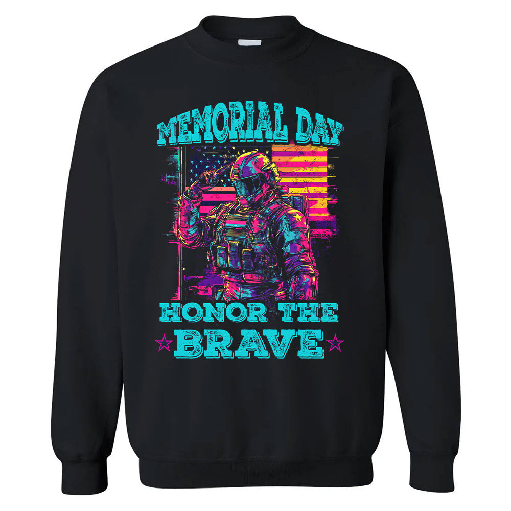 Memorial Day Neon Tribute Tee – Honor the Brave