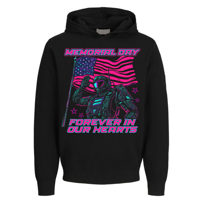 Memorial Day Tribute Tee – Forever in Our Hearts – Cyber Retro Style